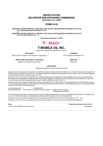 Thumbnail T-Mobile US 10-Q Quarterly Report FY2017 