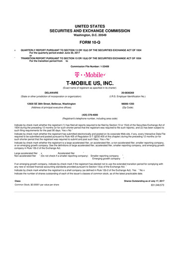 Thumbnail T-Mobile US 10-Q Quarterly Report FY2017 