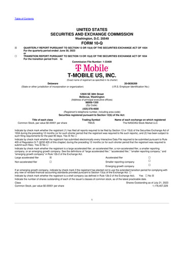 Thumbnail T-Mobile US 10-Q Quarterly Report FY2023 