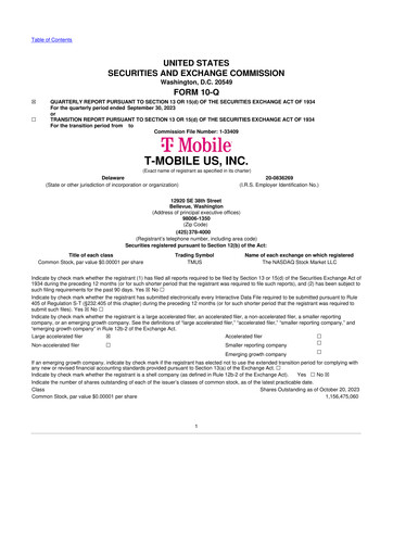 Thumbnail T-Mobile US 10-Q Quarterly Report FY2023 