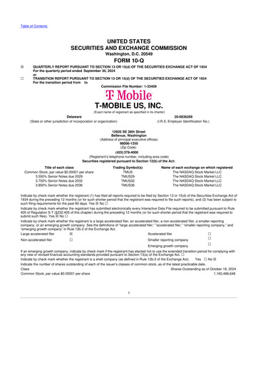 Thumbnail T-Mobile US 10-Q Quarterly Report FY2024 