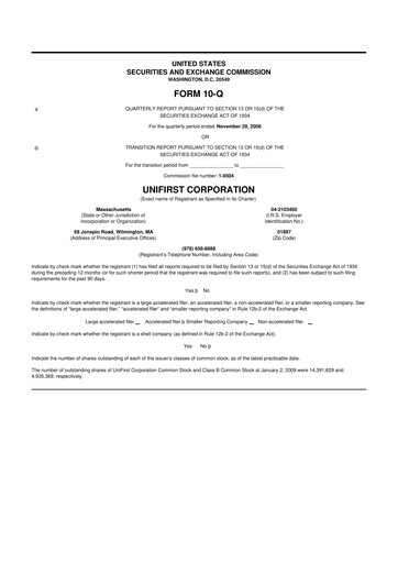 Thumbnail UniFirst 10-Q Quarterly Report FY 