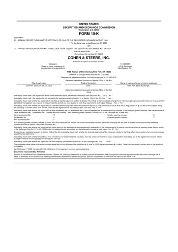 Thumbnail Cohen & Steers 10-K Annual Report 2025