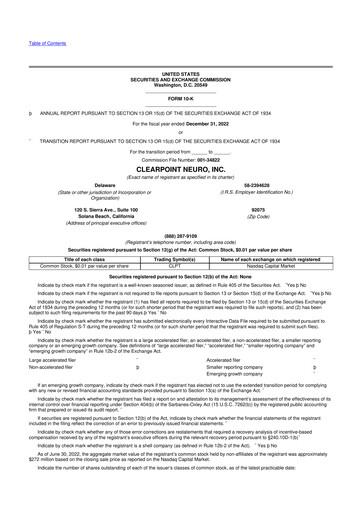 Miniature ClearPoint Neuro 10-K Rapport annuel 2022