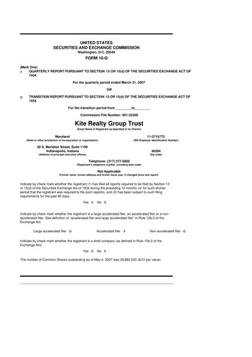 Thumbnail Kite Realty 10-Q Quarterly Report FY 