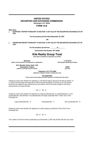 Thumbnail Kite Realty 10-Q Quarterly Report FY 