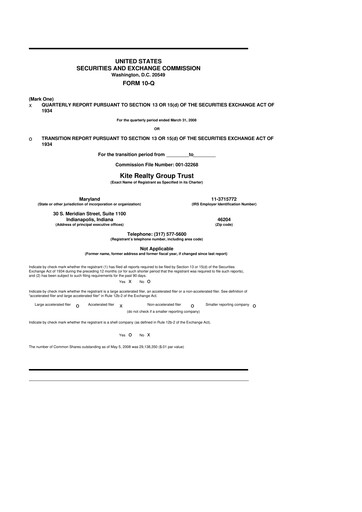 Thumbnail Kite Realty 10-Q Quarterly Report FY 