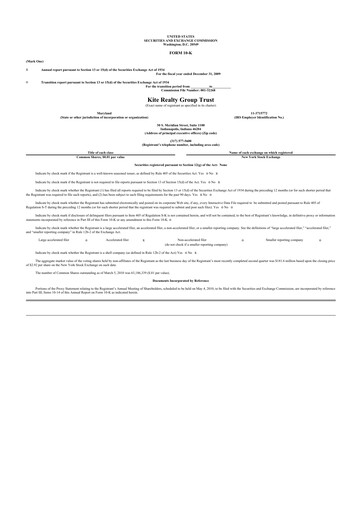 Thumbnail Kite Realty 10-K Annual Report 