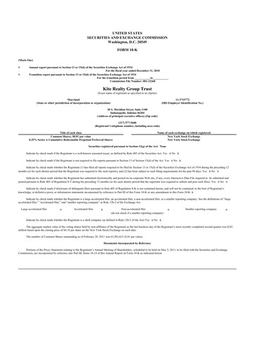 Thumbnail Kite Realty 10-K Annual Report 