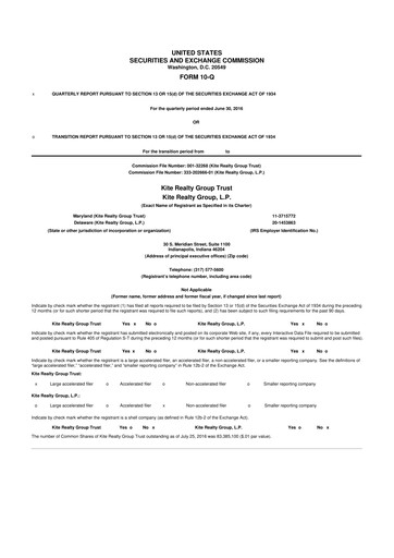 Thumbnail Kite Realty 10-Q Quarterly Report FY 