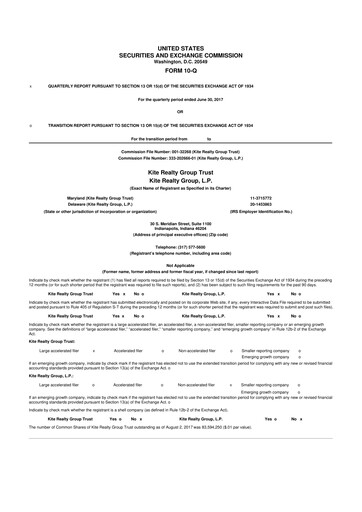 Thumbnail Kite Realty 10-Q Quarterly Report FY 