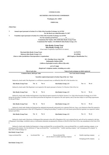 Thumbnail Kite Realty 10-K Annual Report 
