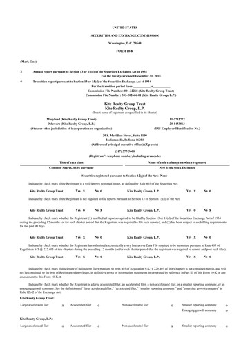 Thumbnail Kite Realty 10-K Annual Report 