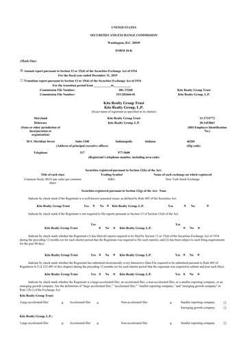 Thumbnail Kite Realty 10-K Annual Report 