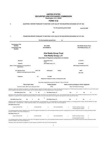 Thumbnail Kite Realty 10-Q Quarterly Report FY2020 