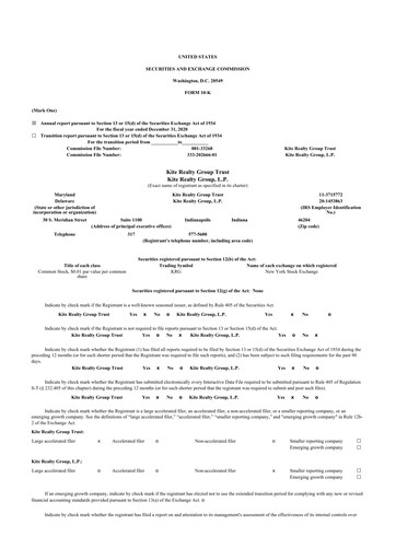Thumbnail Kite Realty 10-K Annual Report 