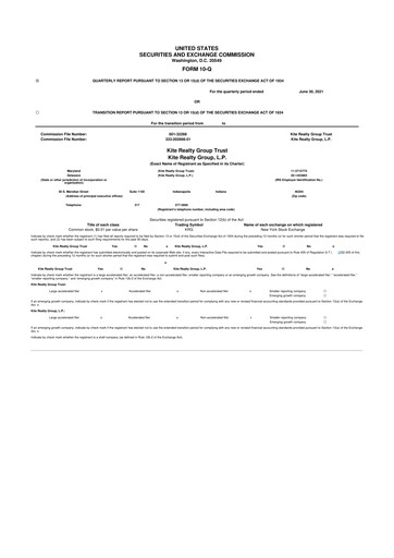 Thumbnail Kite Realty 10-Q Quarterly Report FY2021 