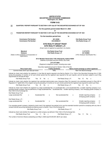 Thumbnail Kite Realty 10-Q Quarterly Report FY2022 