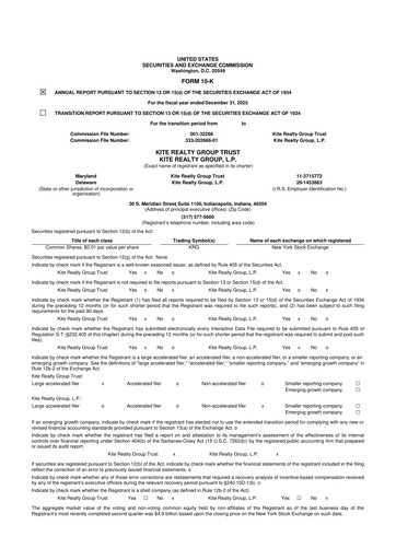 Thumbnail Kite Realty 10-K Annual Report 