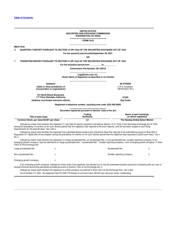 Vorschaubild LegalZoom 10-Q Quartalsbericht 2021 