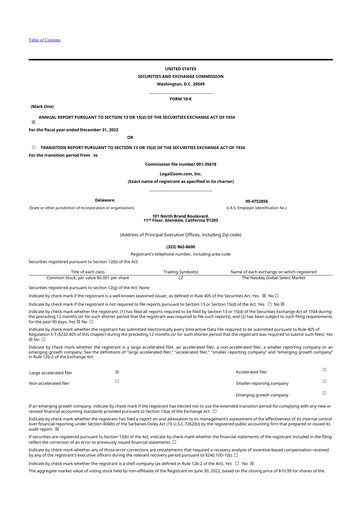 Thumbnail LegalZoom 10-K Annual Report 2022