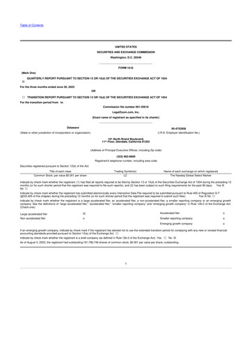 Vorschaubild LegalZoom 10-Q Quartalsbericht 2023 