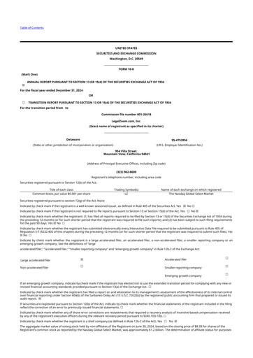 Thumbnail LegalZoom 10-K Annual Report 2024