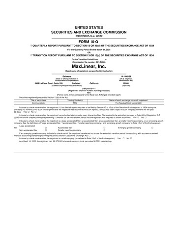 Thumbnail MaxLinear 10-Q Quarterly Report FY2025 