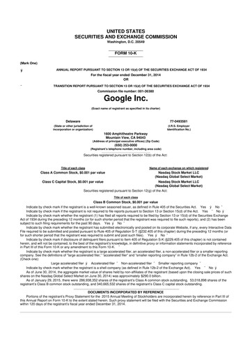 Vorschaubild Alphabet (Google) 10-K Jahresbericht 2014