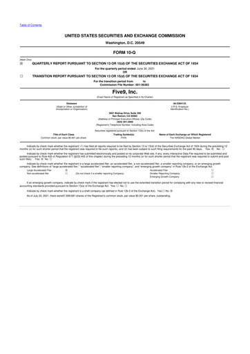 Thumbnail Five9 10-Q Quarterly Report FY2021 