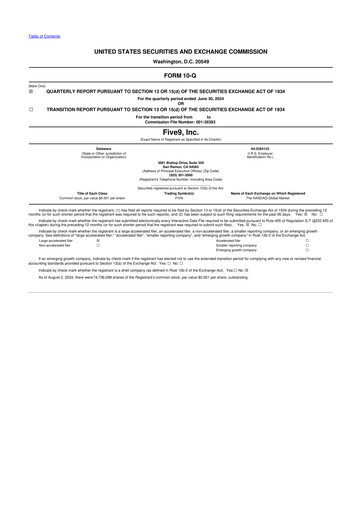 Thumbnail Five9 10-Q Quarterly Report FY2024 