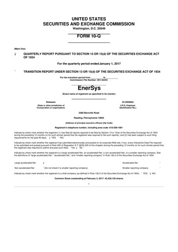 Thumbnail EnerSys 10-Q Quarterly Report FY2017 