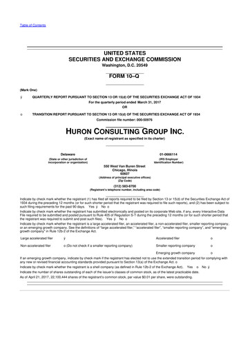 Thumbnail Huron Consulting 10-Q Quarterly Report FY2017 
