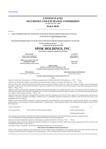 Thumbnail Spok Holdings
 10-K Annual Report 2017