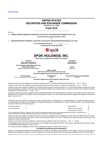 Thumbnail Spok Holdings
 10-K Annual Report 2021