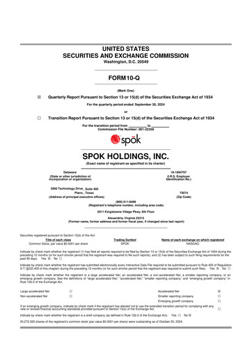 Thumbnail Spok Holdings
 10-Q Quarterly Report FY2024 