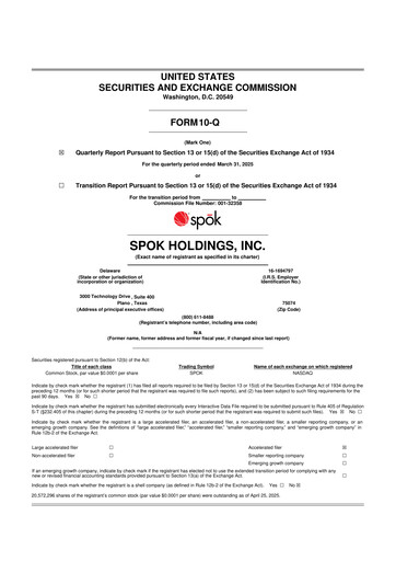 Thumbnail Spok Holdings
 10-Q Quarterly Report FY2025 