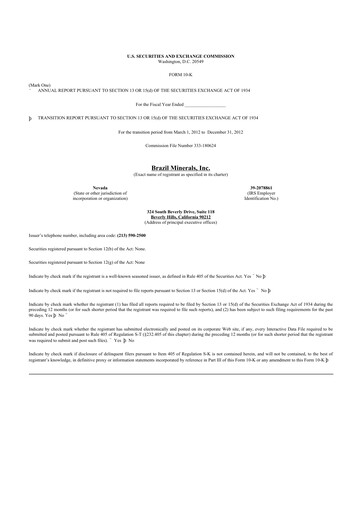 Thumbnail Atlas Lithium 10-K Annual Report 2012