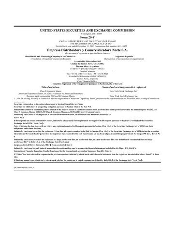 Thumbnail edenor 20-F Annual Report 