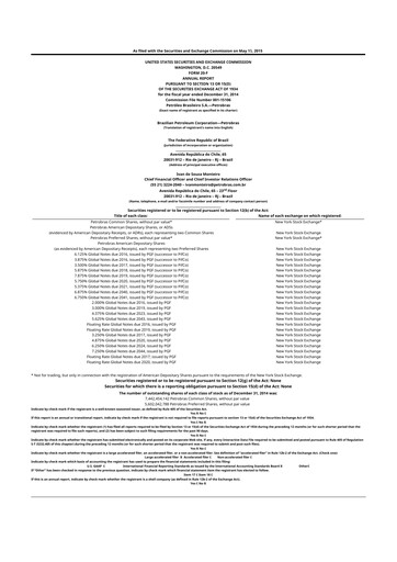 Thumbnail Petrobras 20-F Annual Report 