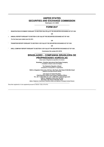 Thumbnail BrasilAgro 20-F Annual Report 