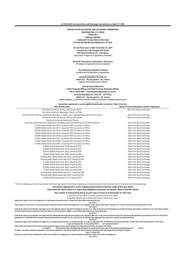 Thumbnail Petrobras 20-F Annual Report 