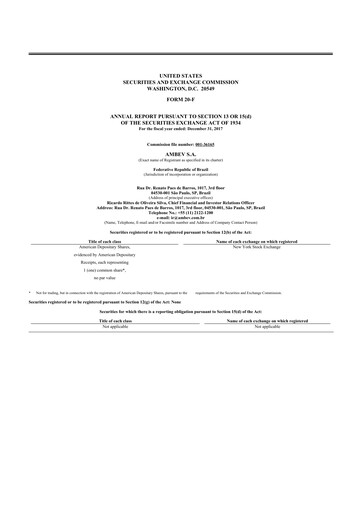 Thumbnail Ambev 20-F Annual Report 2017