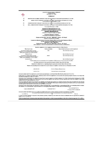 Thumbnail Banco Bradesco 20-F Annual Report 2019