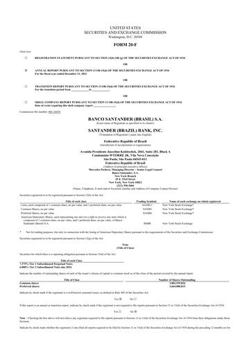 Thumbnail Banco Santander Brasil 20-F Annual Report 2021