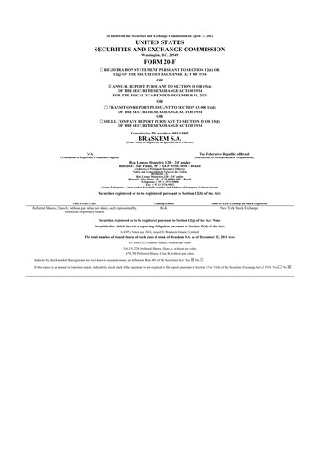 Thumbnail Braskem 20-F Annual Report 2021