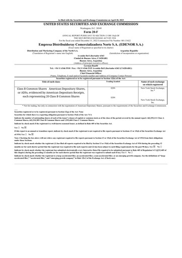 Thumbnail edenor 20-F Annual Report 2022