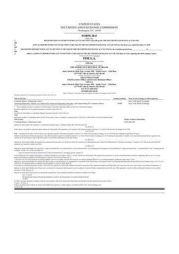 Thumbnail TIM S.A. 20-F Annual Report 2022