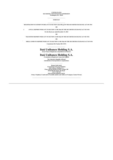 Thumbnail Itaú Unibanco
 20-F Annual Report 2022