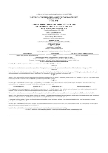 Thumbnail Nexa Resources 20-F Annual Report 2023